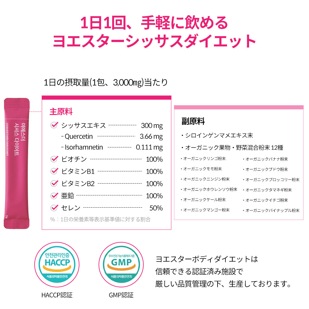 ヨエスターシッサスダイエット